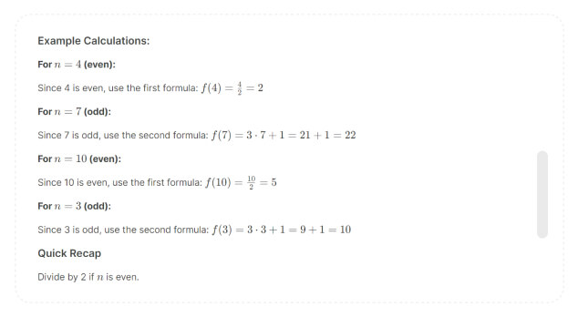 Etapa 3: revise a solução matemática